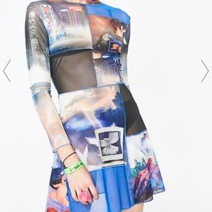 Current Mood Clothing SYSTEM OVERLOAD mesh dress